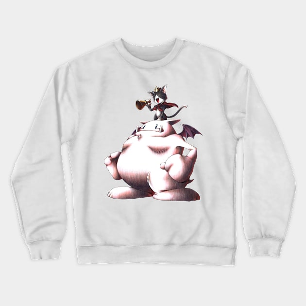 Final Fantasy VII - Cait Sith Crewneck Sweatshirt by thethirddriv3r